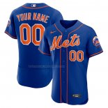 Maglia Baseball Uomo New York Mets Alternato Autentico Personalizzate Blu