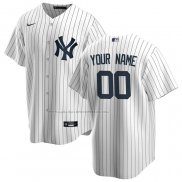 Maglia Baseball Uomo New York Yankees Primera Replica Personalizzate Bianco