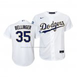 Maglia Baseball Bambino Los Angeles Dodgers Cody Bellinger 2021 Gold Program Replica Bianco