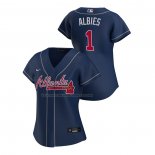 Maglia Baseball Donna Atlanta Braves Ozzie Albies Replica Alternato 2020 Blu