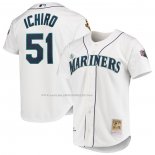 Maglia Baseball Uomo Seattle Mariners Ichiro Suzuki Mitchell & Ness All Star 2021 Cooperstown Collection Autentico Bianco