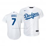 Maglia Baseball Bambino Los Angeles Dodgers Julio Urias Replica Home 2020 Bianco