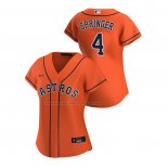 Maglia Baseball Donna Houston Astros George Springer Replica Alternato 2020 Arancione