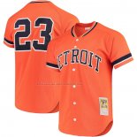 Maglia Baseball Uomo Detroit Tigers Kirk Gibson Mitchell & Ness Cooperstown Collection Mesh Batting Practice Arancione